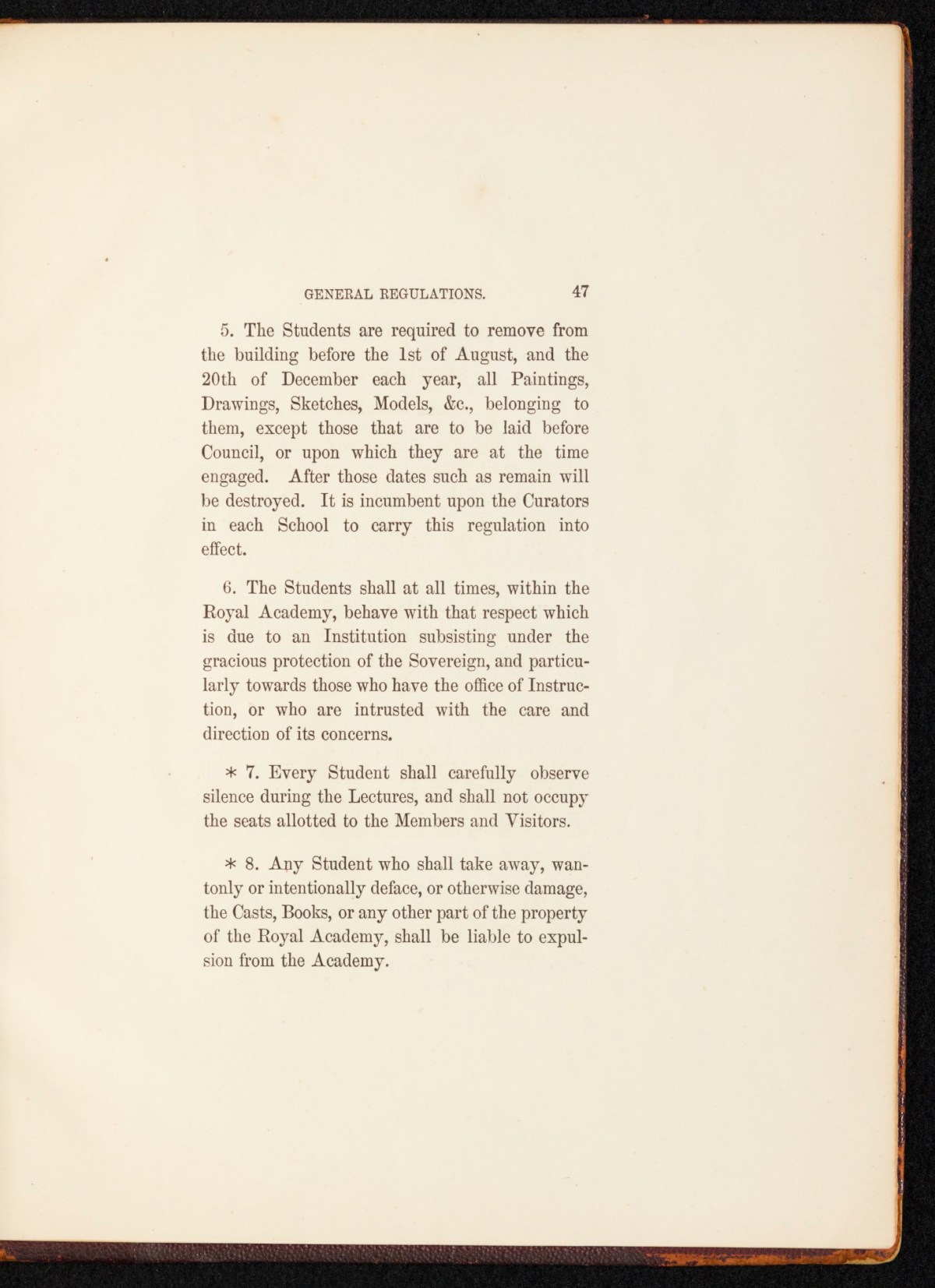 Sir Lawrence Alma-Tadema RA, A copy of the RA Laws as relating to the Schools, annotated and with sketches by Alma-Tadema