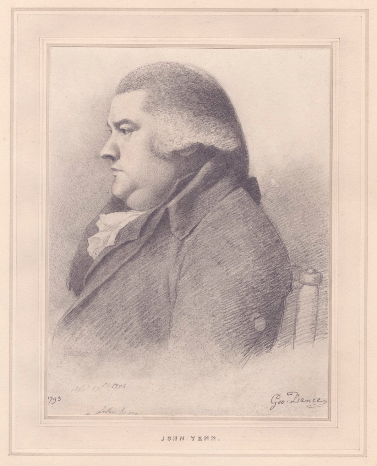 George Dance RA, Portrait of John Yenn, R.A.