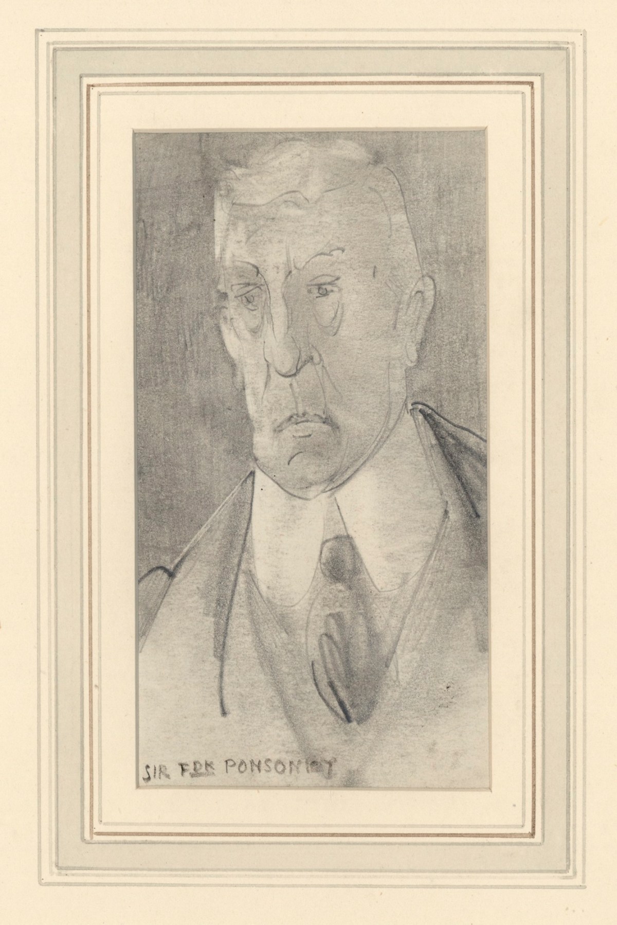 Francis Derwent Wood RA, Caricature of Sir Frederick Ponsonby