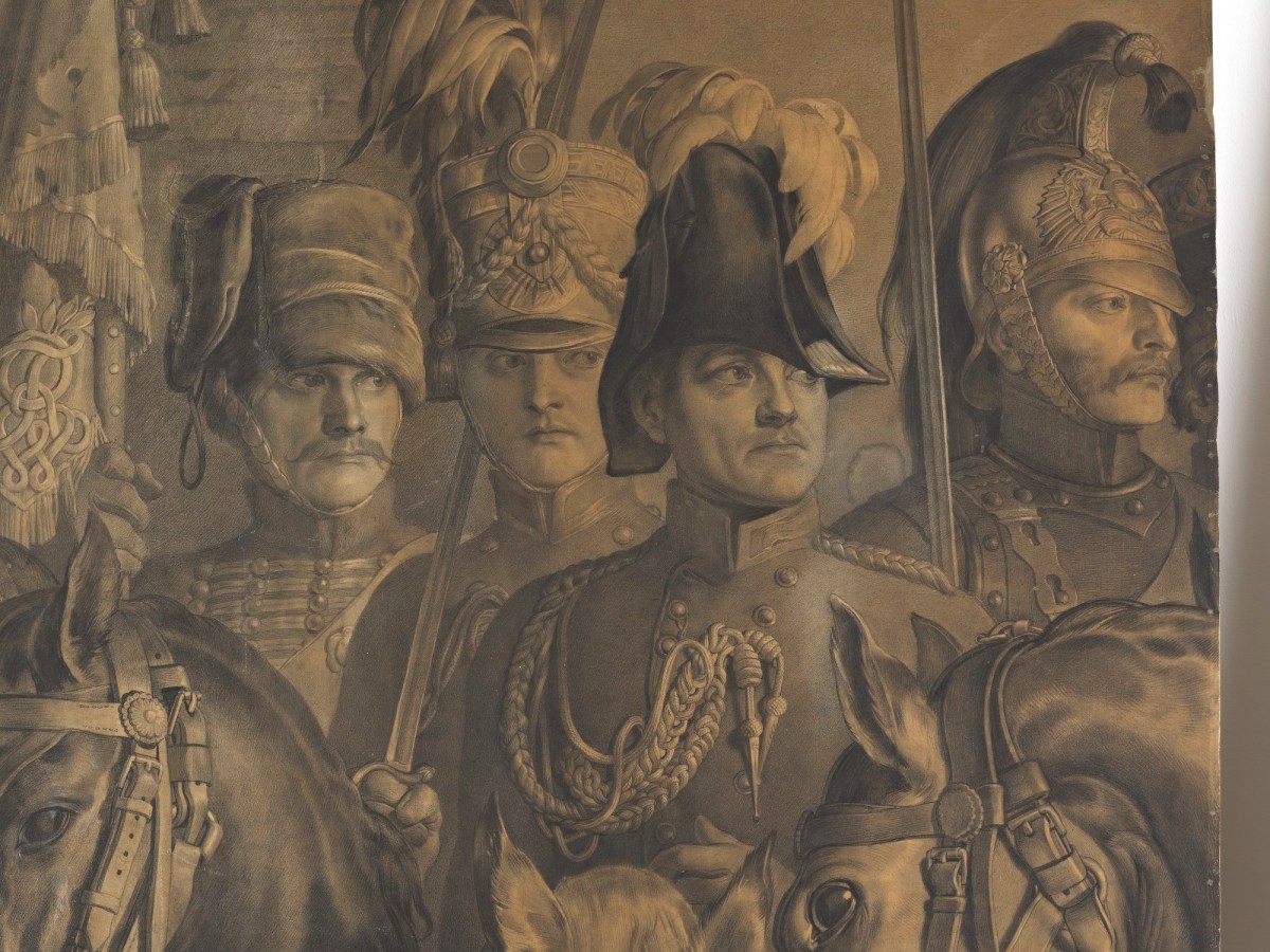 Daniel Maclise RA, Cartoon for 'The Meeting of Wellington and Blücher After the Battle of Waterloo'