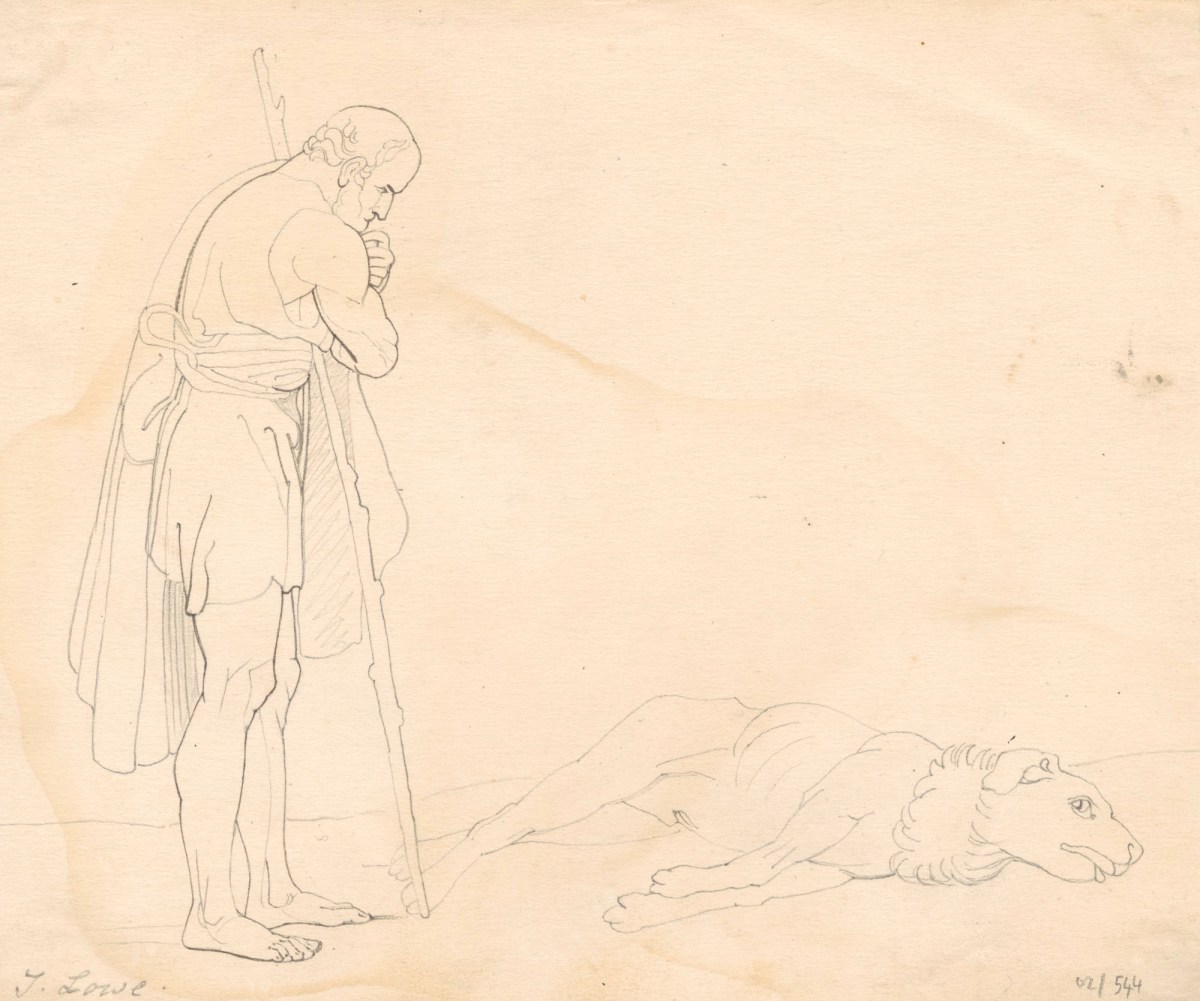 James Lowe, Sketch after Flaxman's 'Ulysses and his Dog'