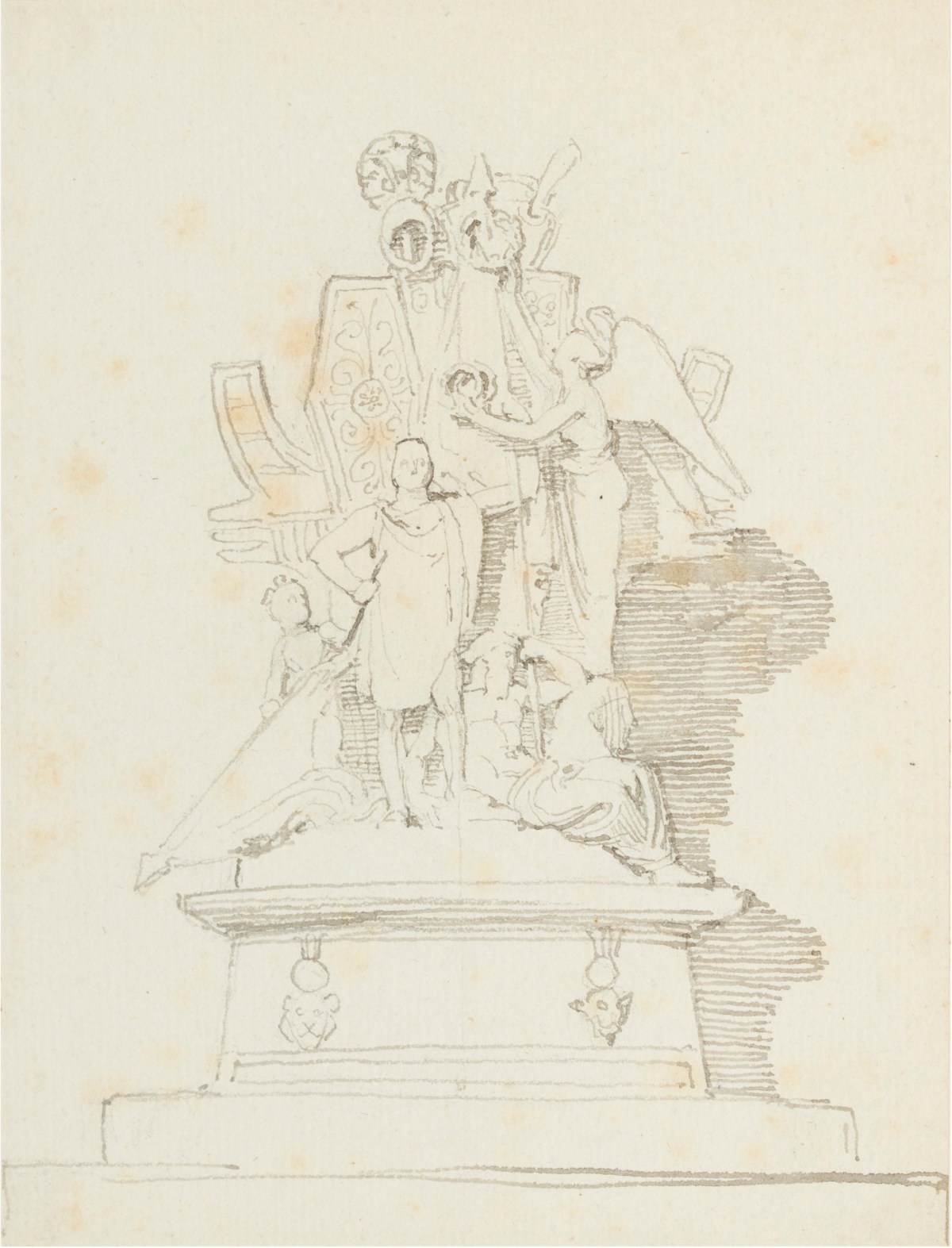 John Flaxman RA, Design for the monument to Admiral Richard, Earl Howe