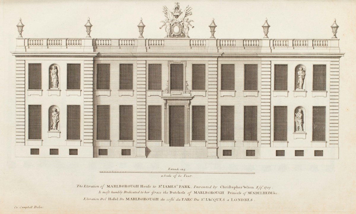 Colen Campbell, The elevation of Marlborough House at St. James's Park