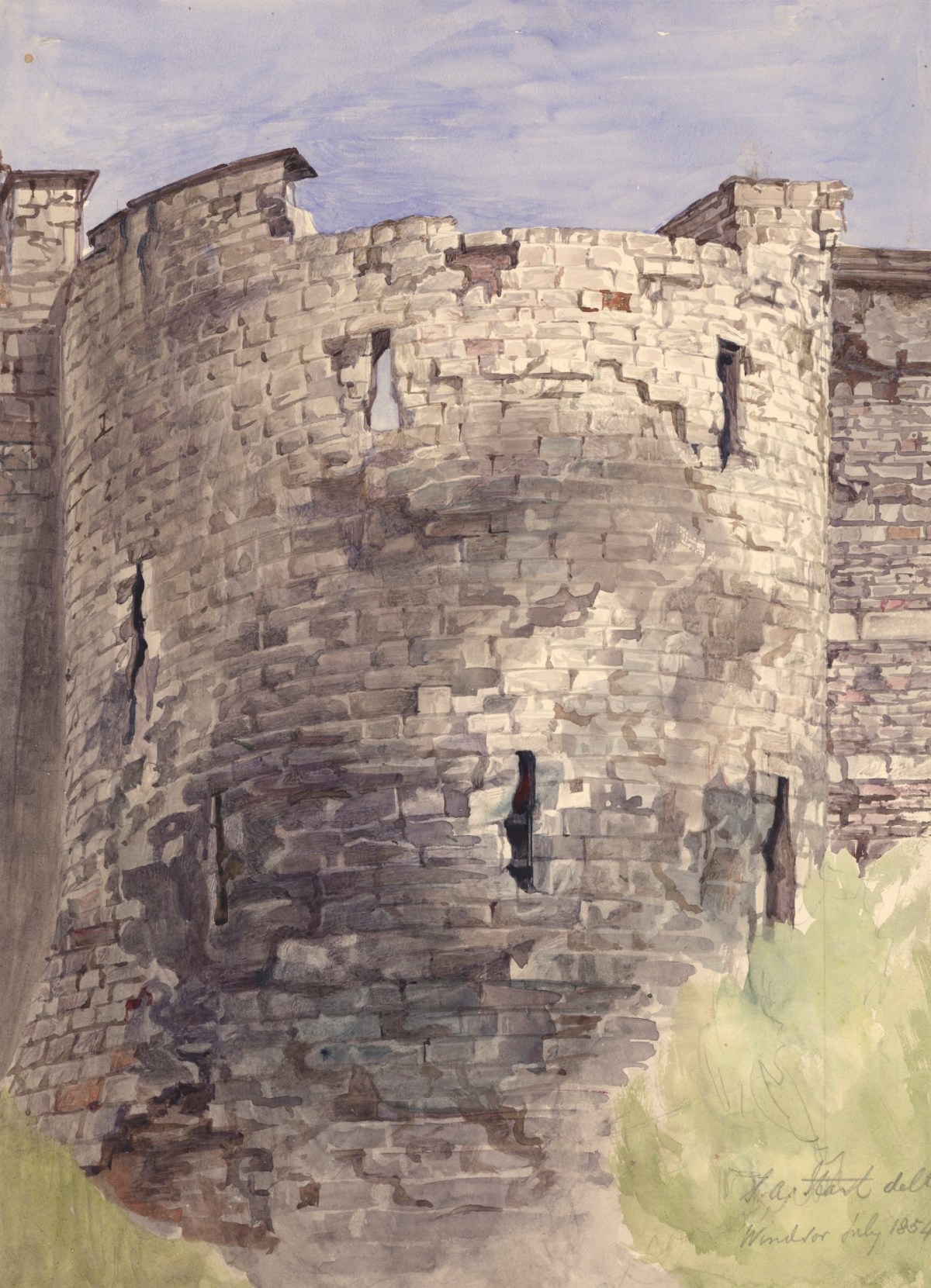 Section of the walls, Windsor Castle, Works of Art, RA Collection