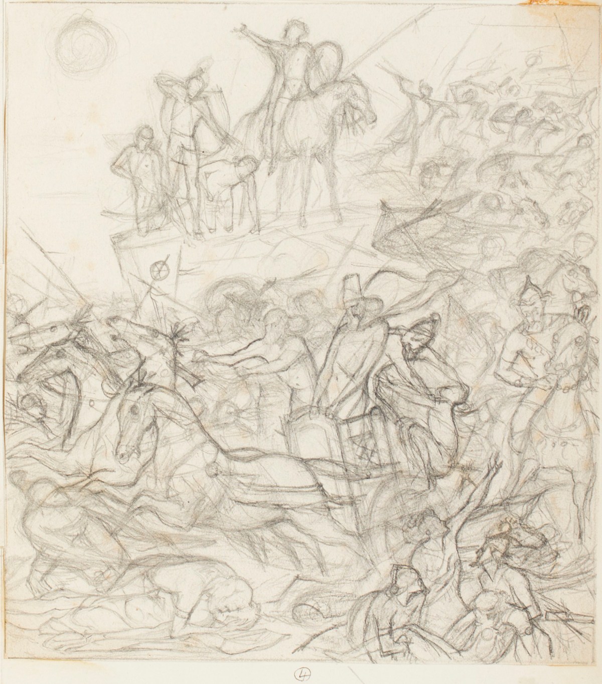 Henry Hugh Armstead RA, Four figure studies for 'The Sun and Moon Stand Still'