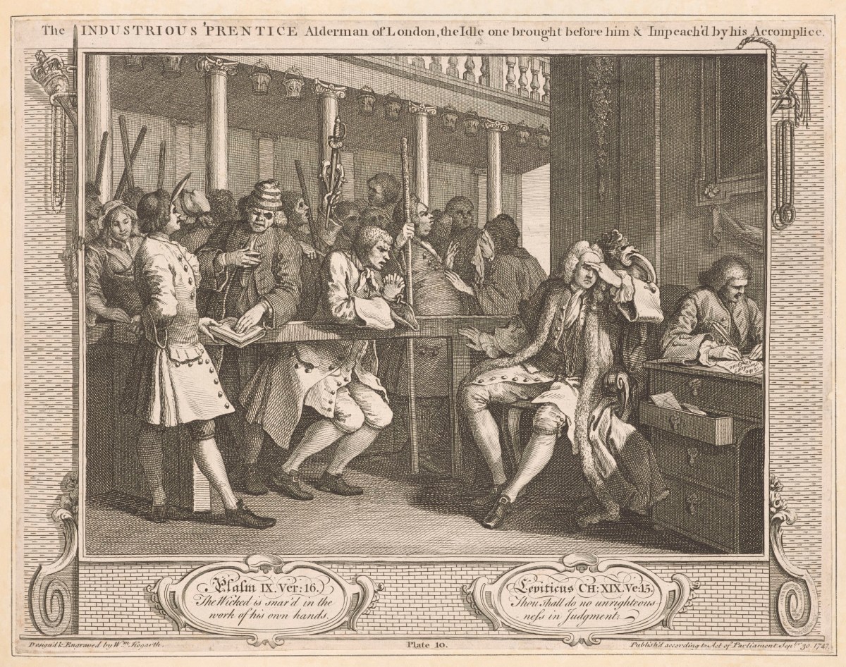 William Hogarth, Industry and Idleness, plate 10
