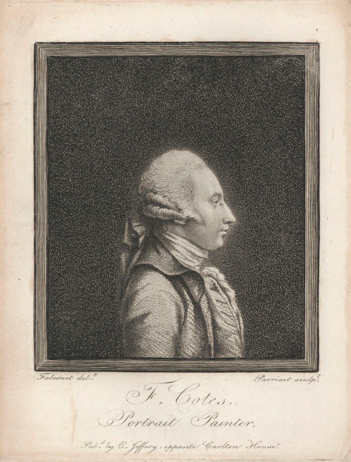 Pierre-Étienne Falconet, Portrait of Francis Cotes RA