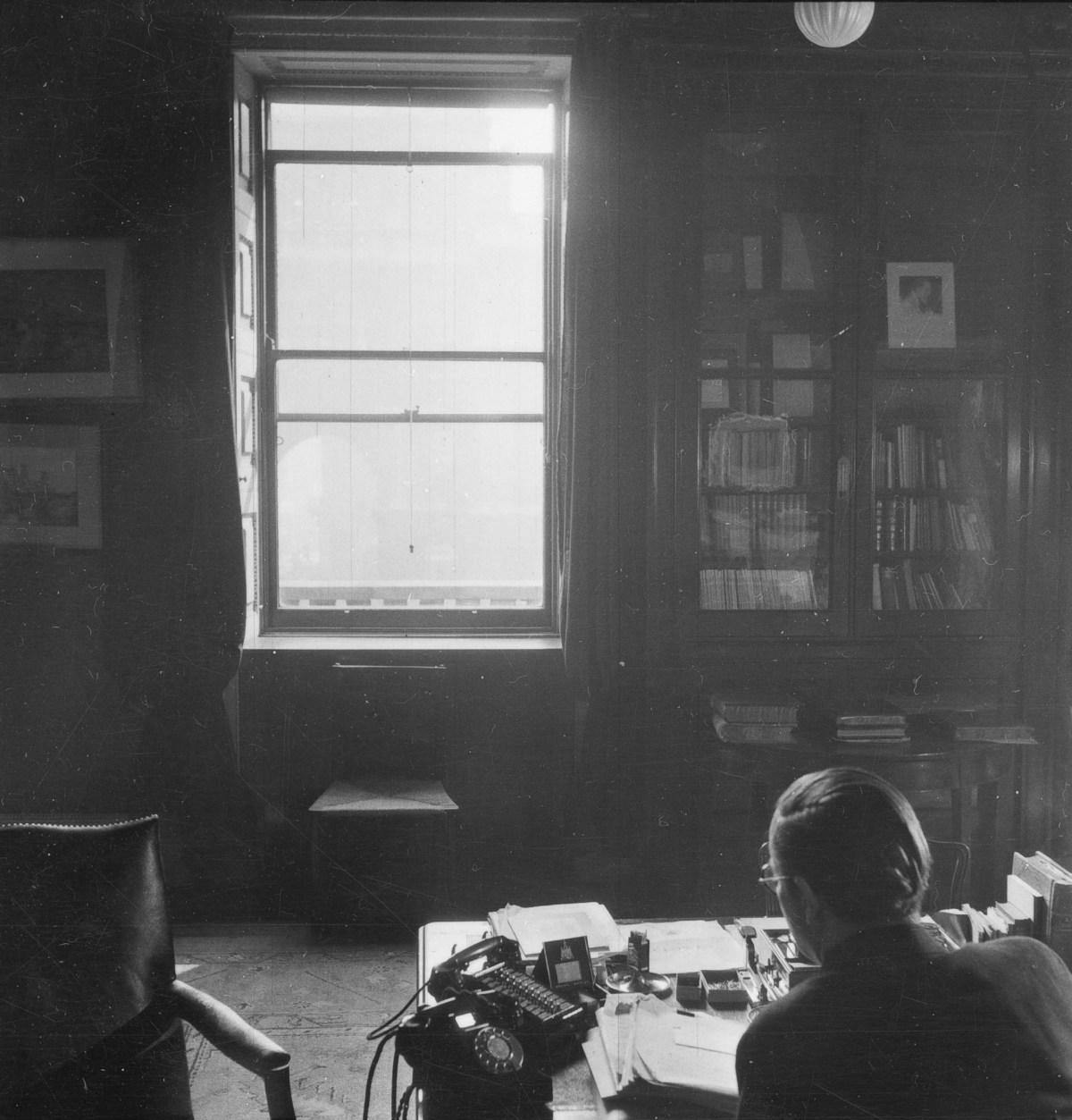 Humphrey Brooke At His Desk, Royal Academy Of Arts, 1953 