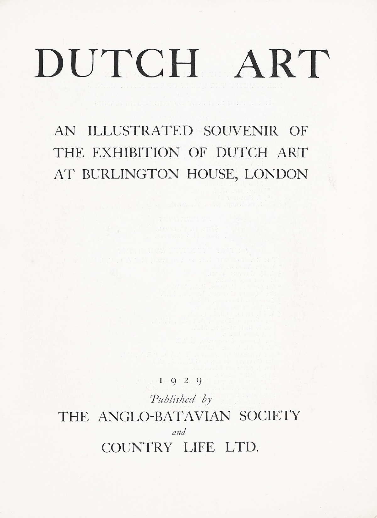 Page 5 of 1929 - Illustrated Souvenir of the Exhibition of Dutch Art 1450-1900