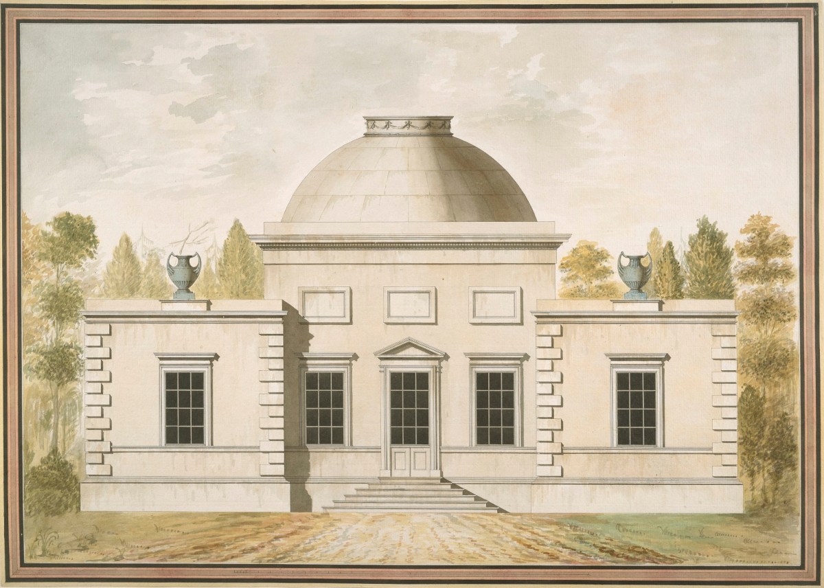 John Yenn RA, Design for a bath or mansion: elevation
