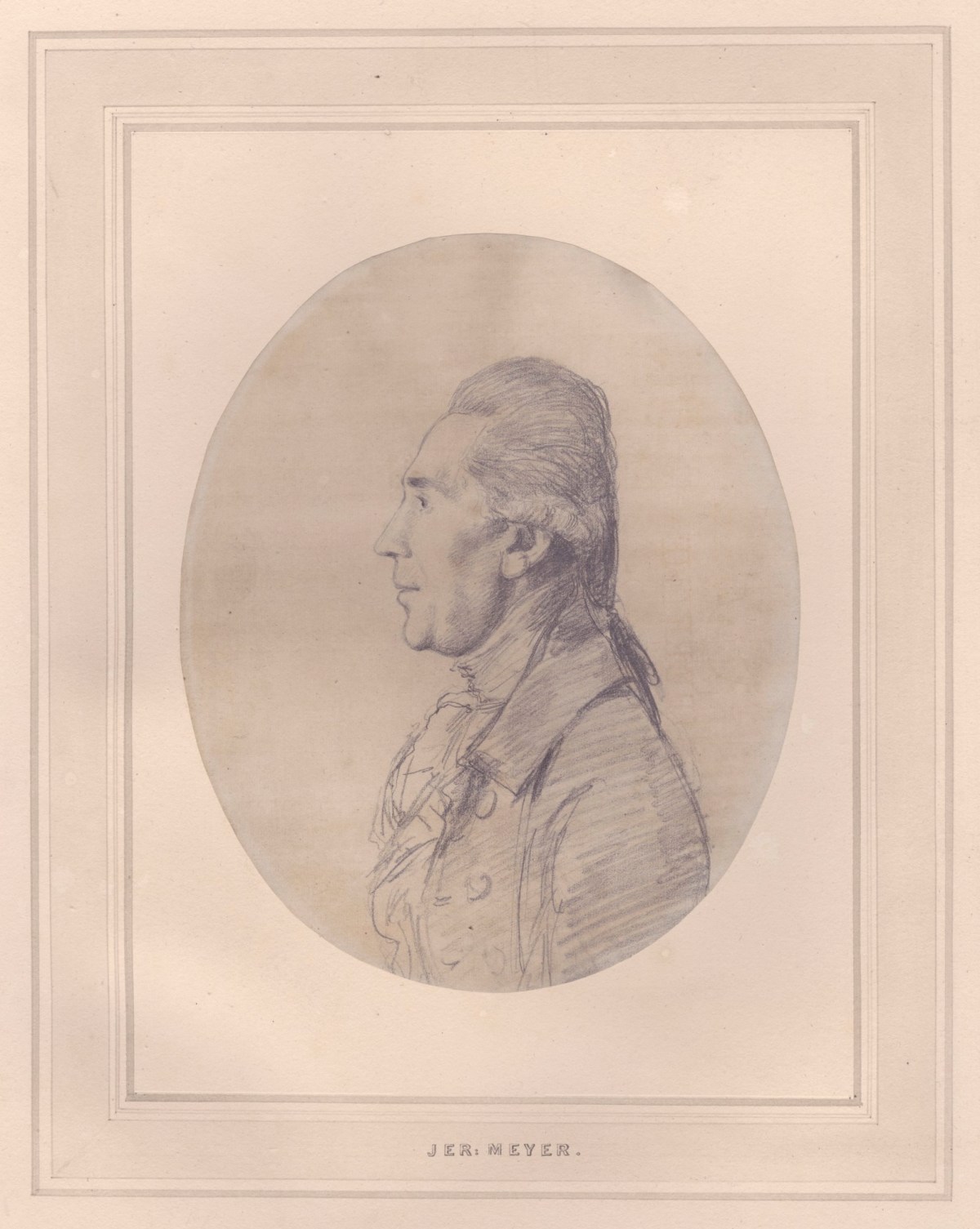 George Dance RA, Portrait of Jeremiah Meyer, R.A.