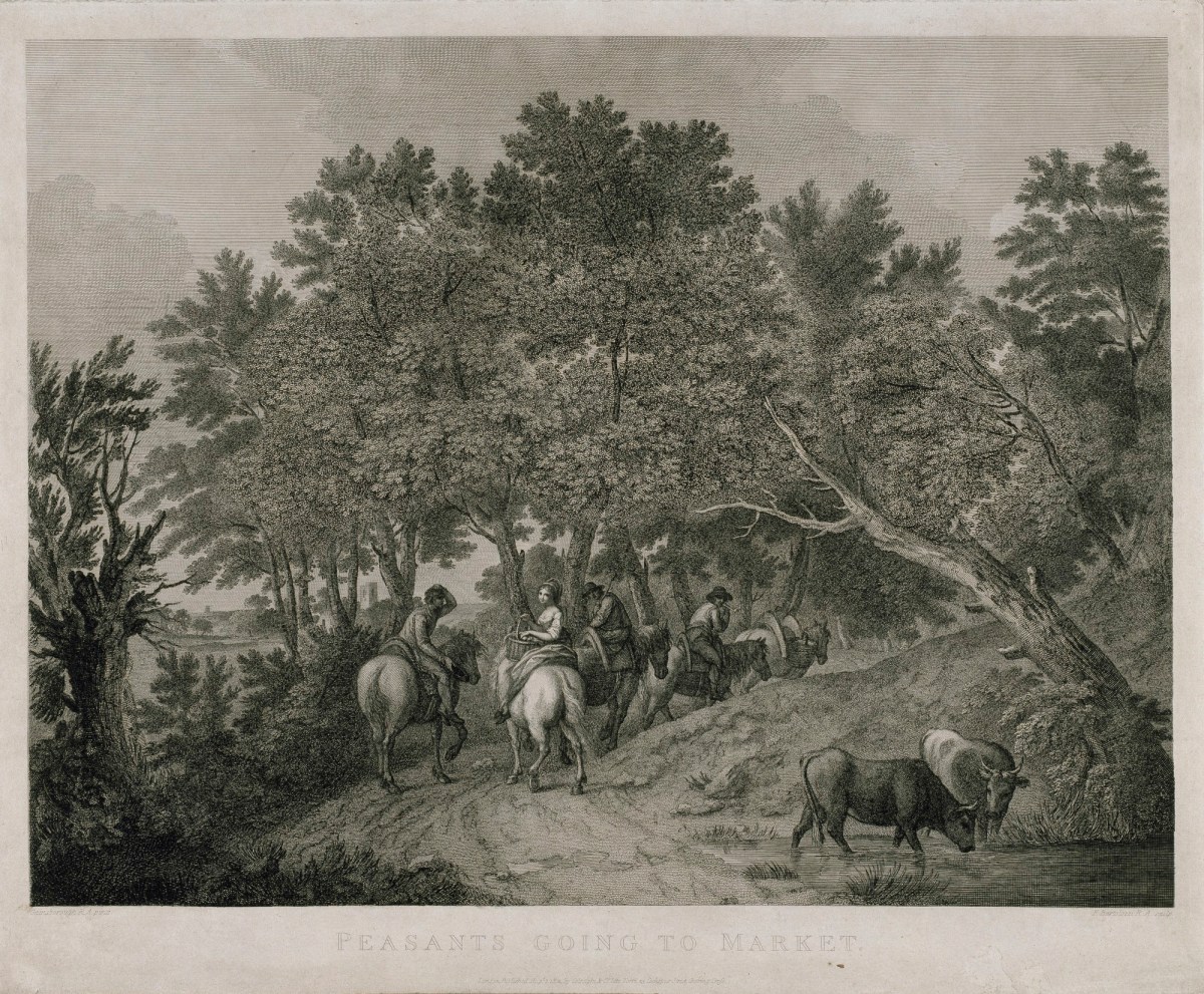 Francesco Bartolozzi RA, Peasants going to Market