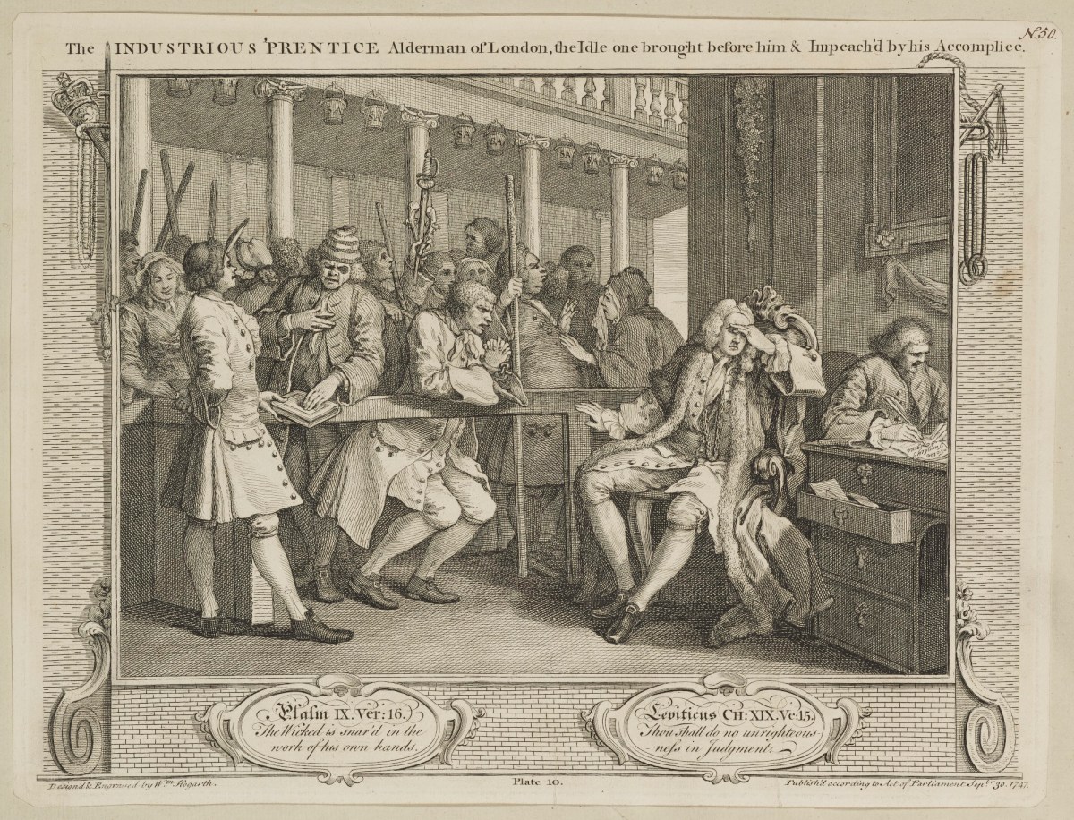 William Hogarth, Industry and Idleness, plate 10