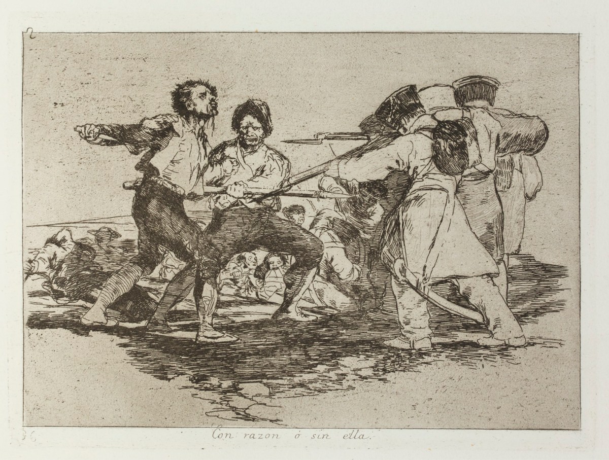 Francisco Goya, 'Con razon ó sin ella.'