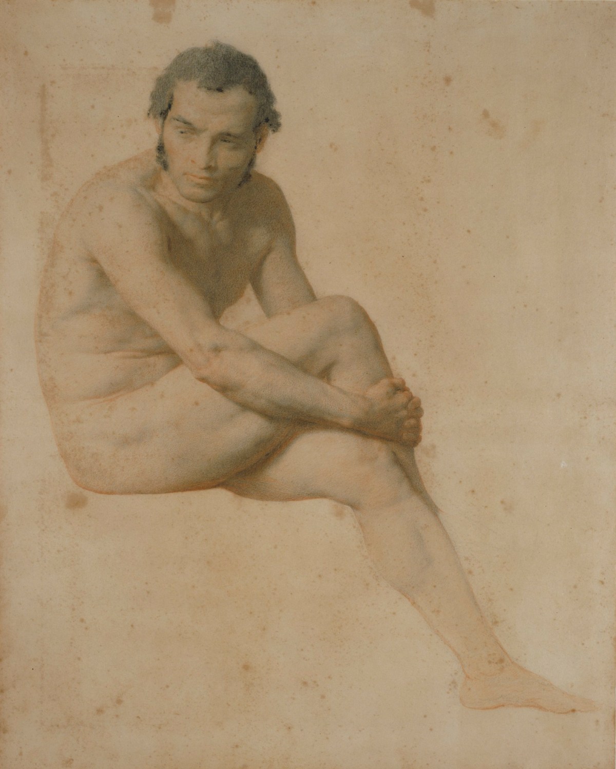 William Mulready RA, Seated male nude