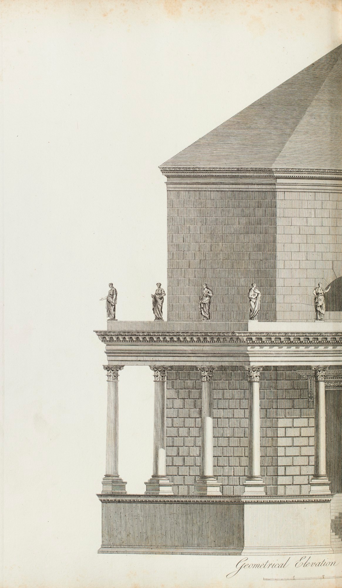 Charles-Louis Clérisseau, Elevation of the Temple of Jupiter