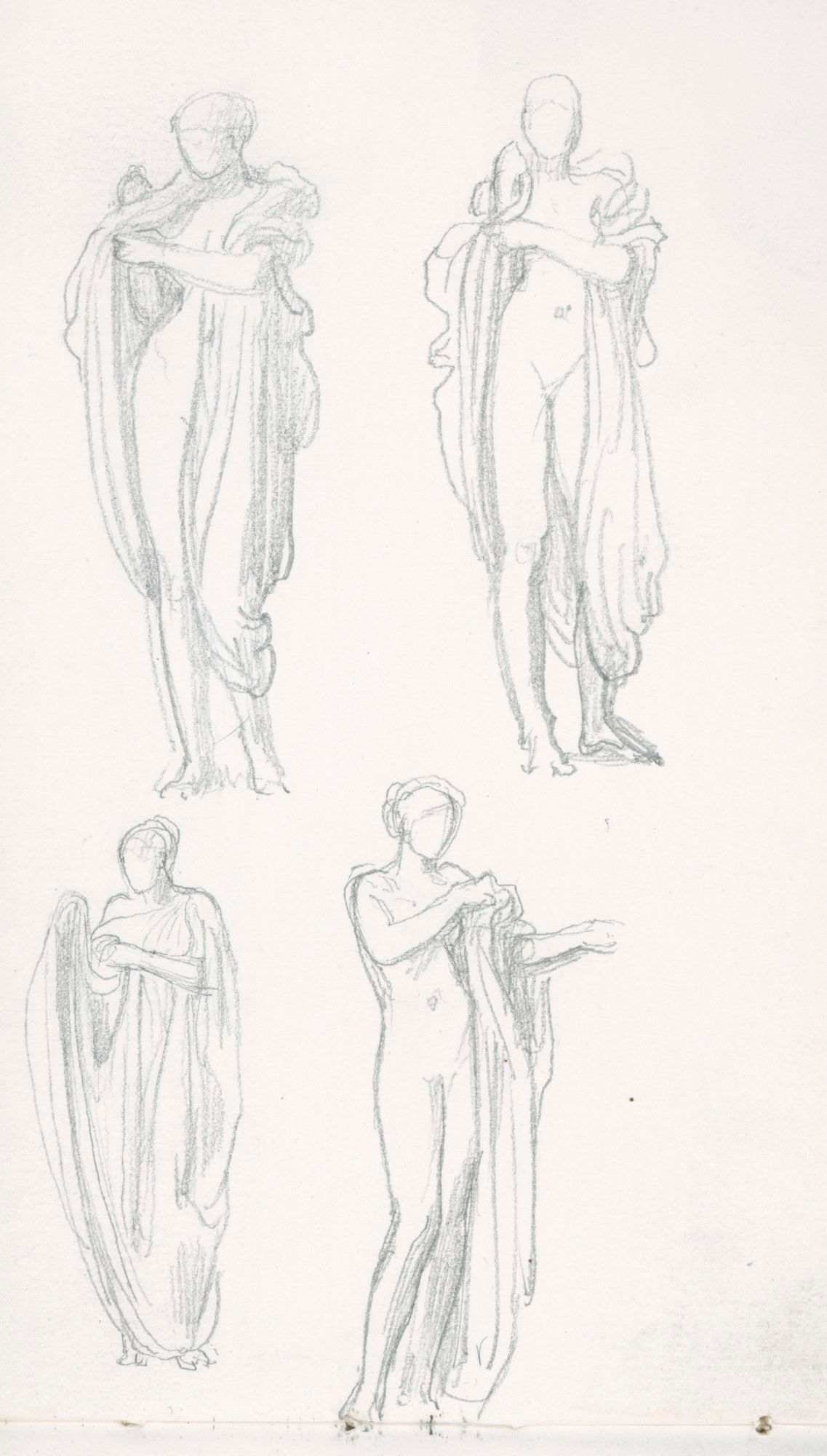 Four Sketches Of A Woman Undressing Works Of Art Ra Collection