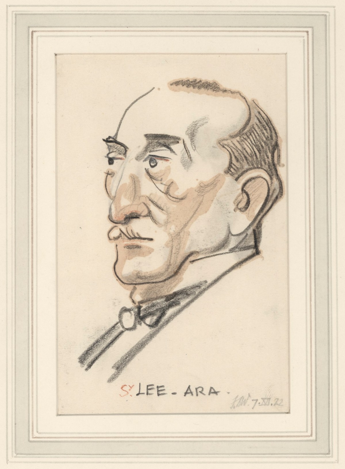 Francis Derwent Wood RA, Caricature of Sydney Lee