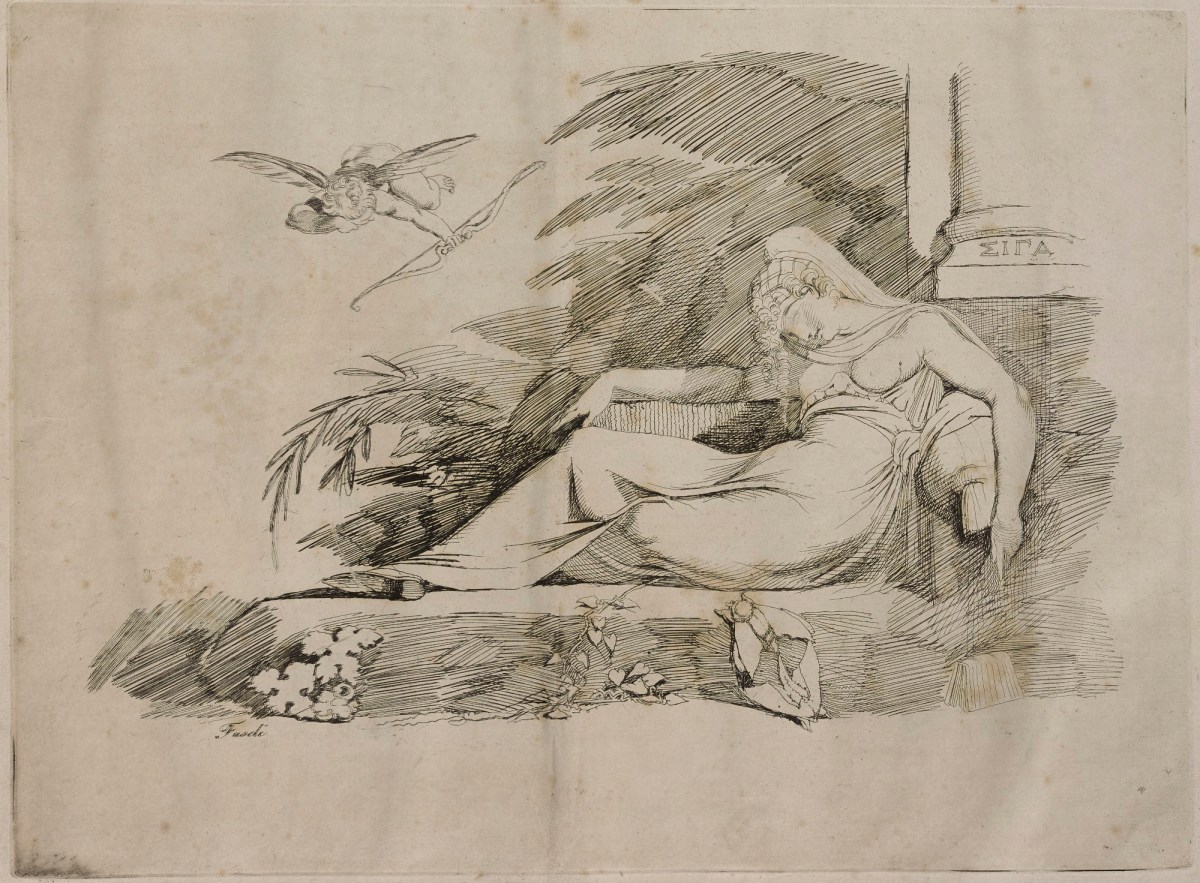 Henry Fuseli RA, Sleeping woman with a Cupid