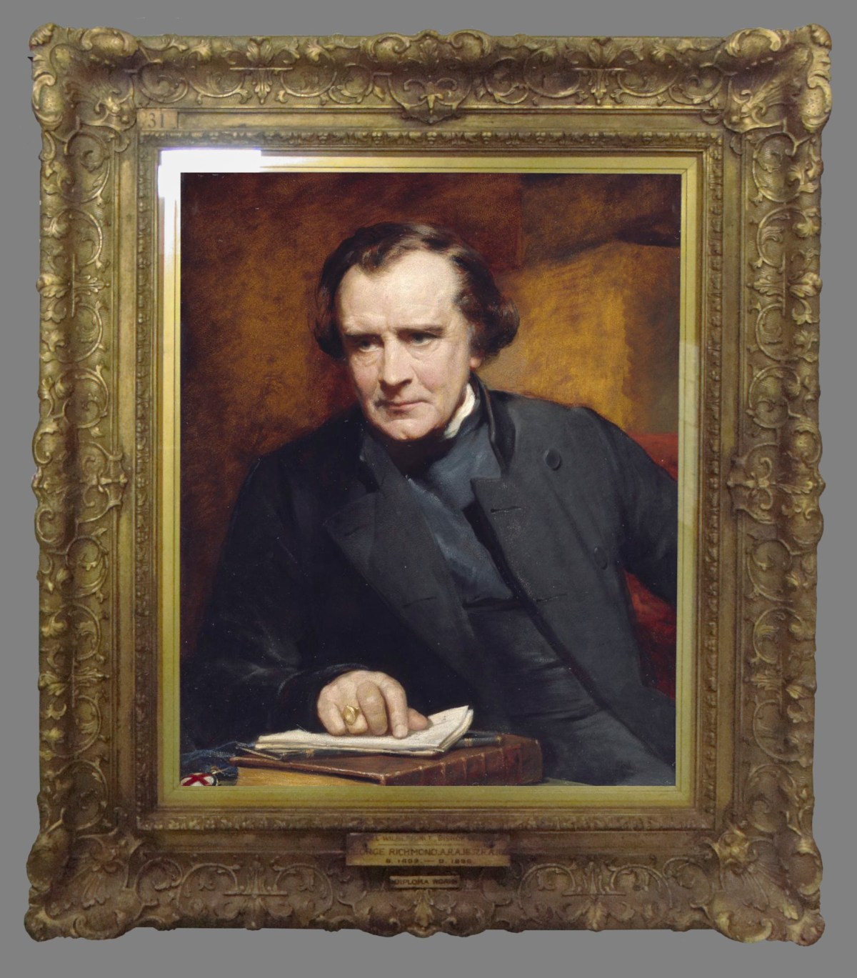 Unknown, Frame for George Richmond RA 'Portrait of Samuel Wilberforce, sometime Bishop of Oxford; Honorary Chaplain to the Royal Academy, 1857-1873'