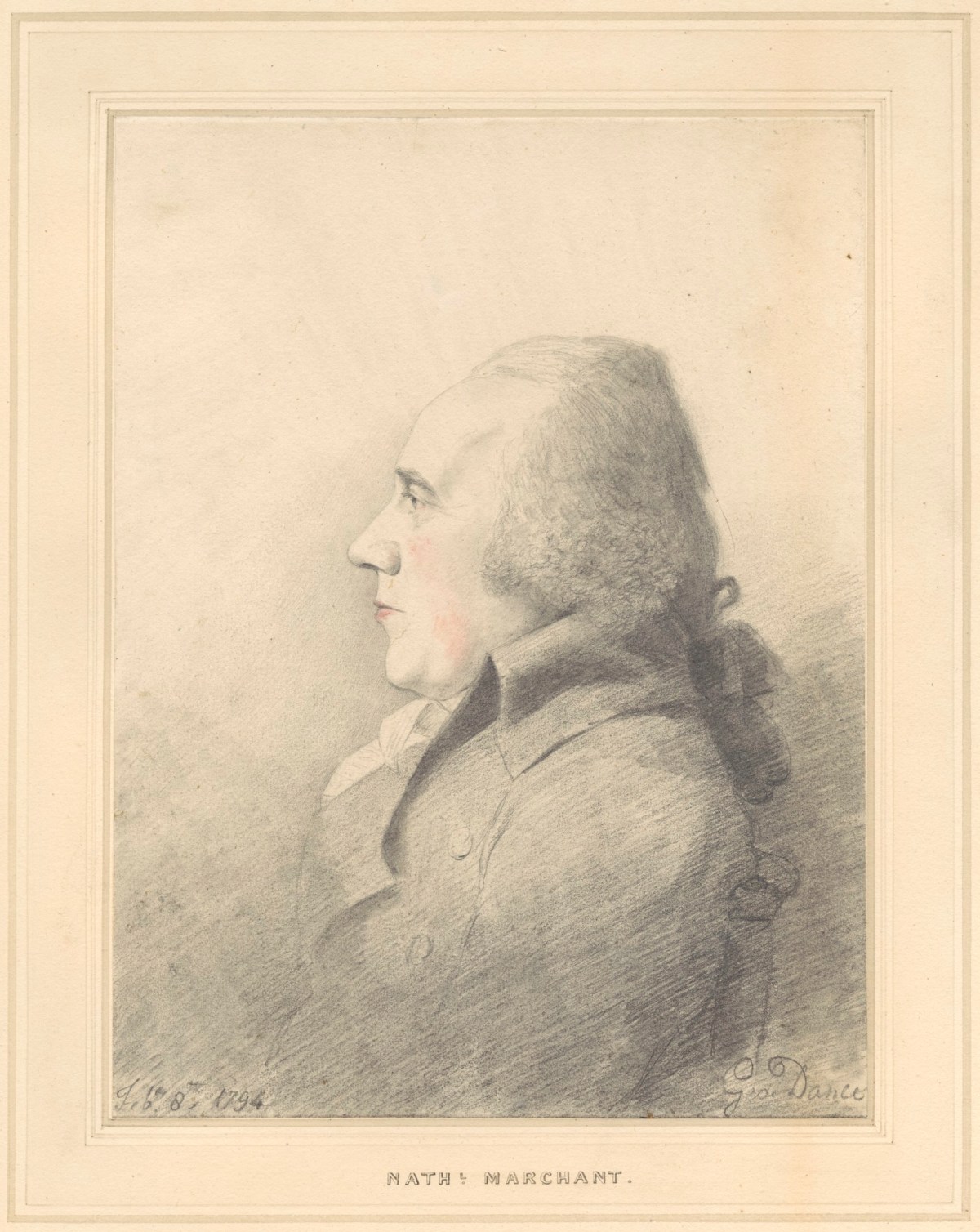 George Dance RA, Portrait of Nathaniel Marchant, R.A.