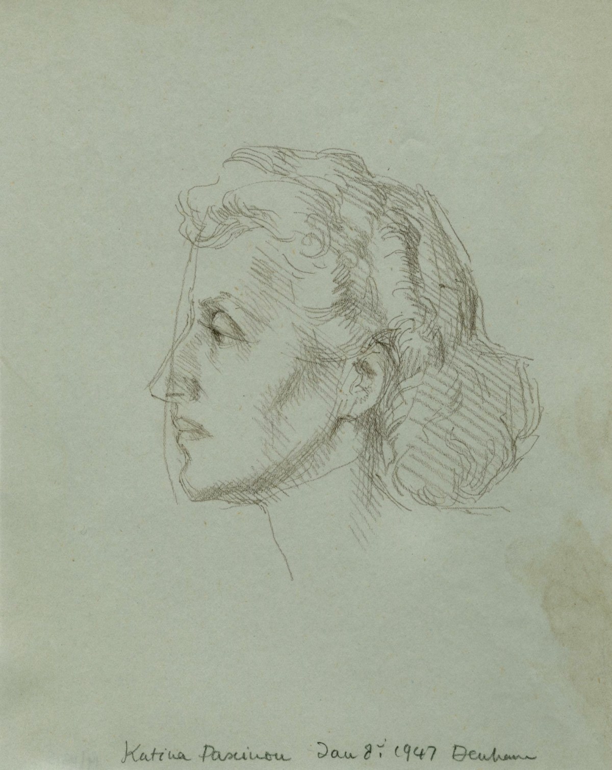 Charles W. Stewart, Portrait sketch of Katina Paxinou in the role of Madame de la Rougierre in Uncle Silas