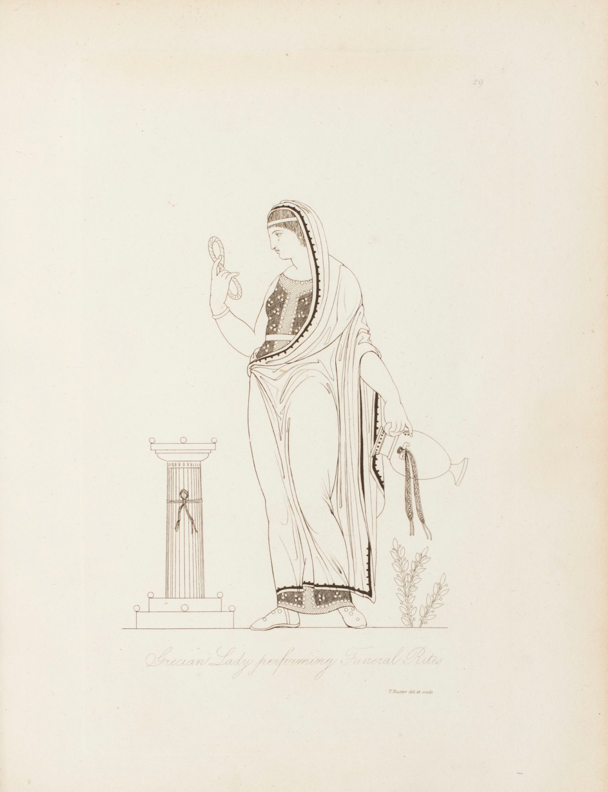 Thomas Baxter, Grecian Lady performing Funeral Rites