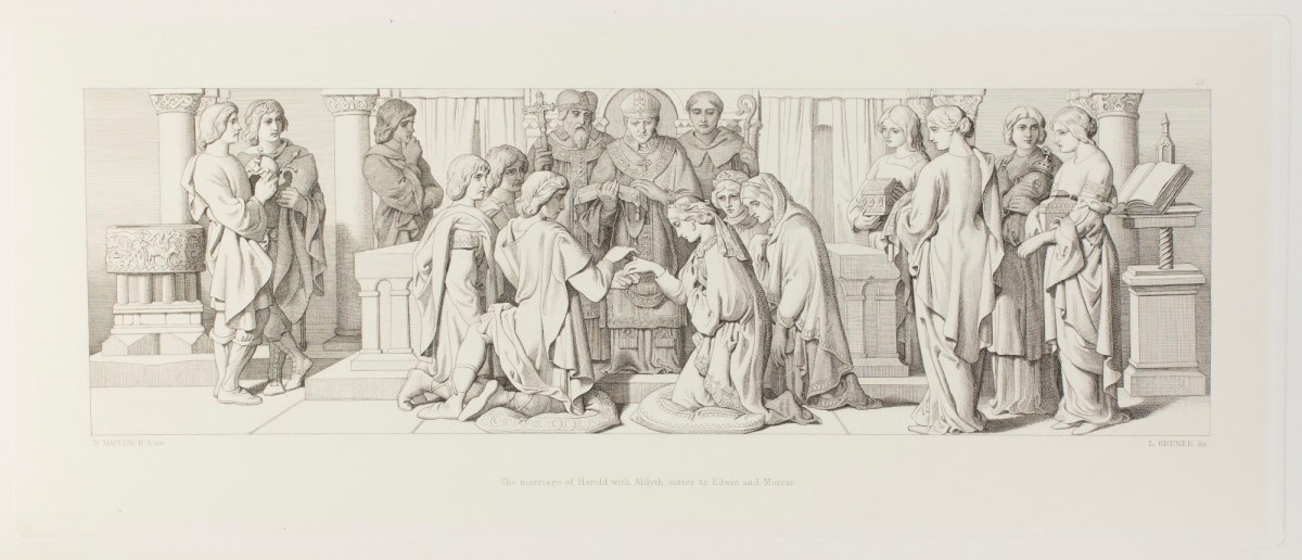 Daniel Maclise RA, The marriage of Harold with Aldyth, sister to Edwin and Morcar
