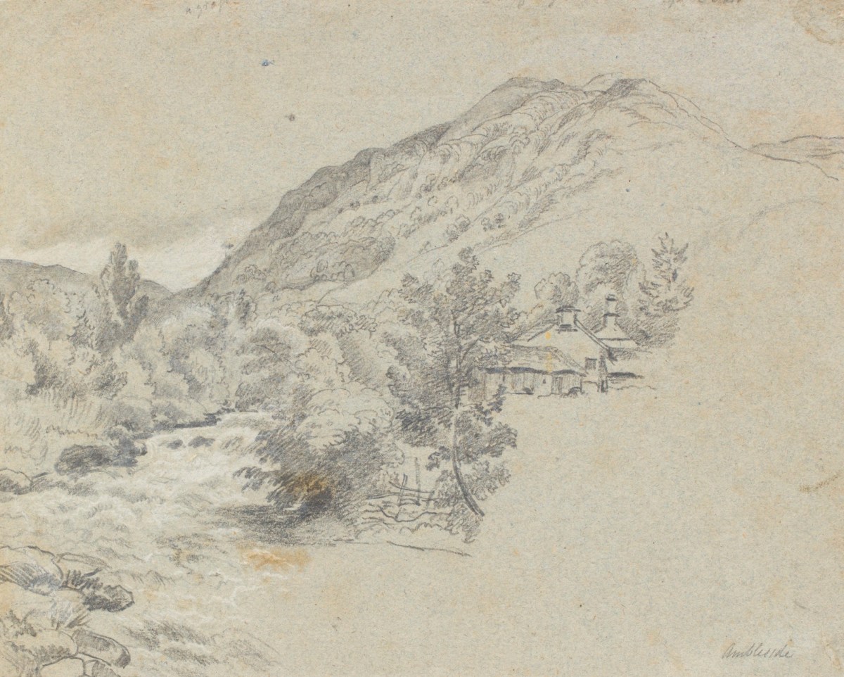 Philip Reinagle RA, Sketch of mountains in Ambleside