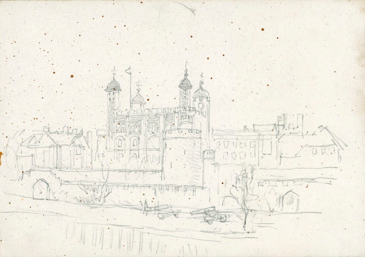 Sir George Clausen RA, A view of the Tower of London