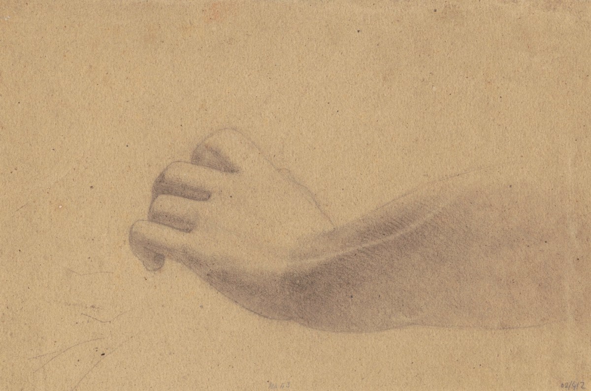 Benjamin Robert Haydon, Study of a hand, probably for 'Christ's Entry into Jerusalem'