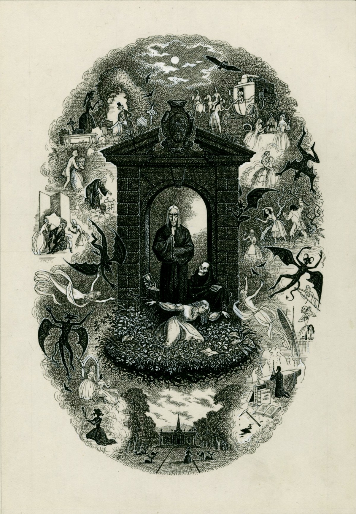 Charles W. Stewart, Frontispiece illustration for Uncle Silas