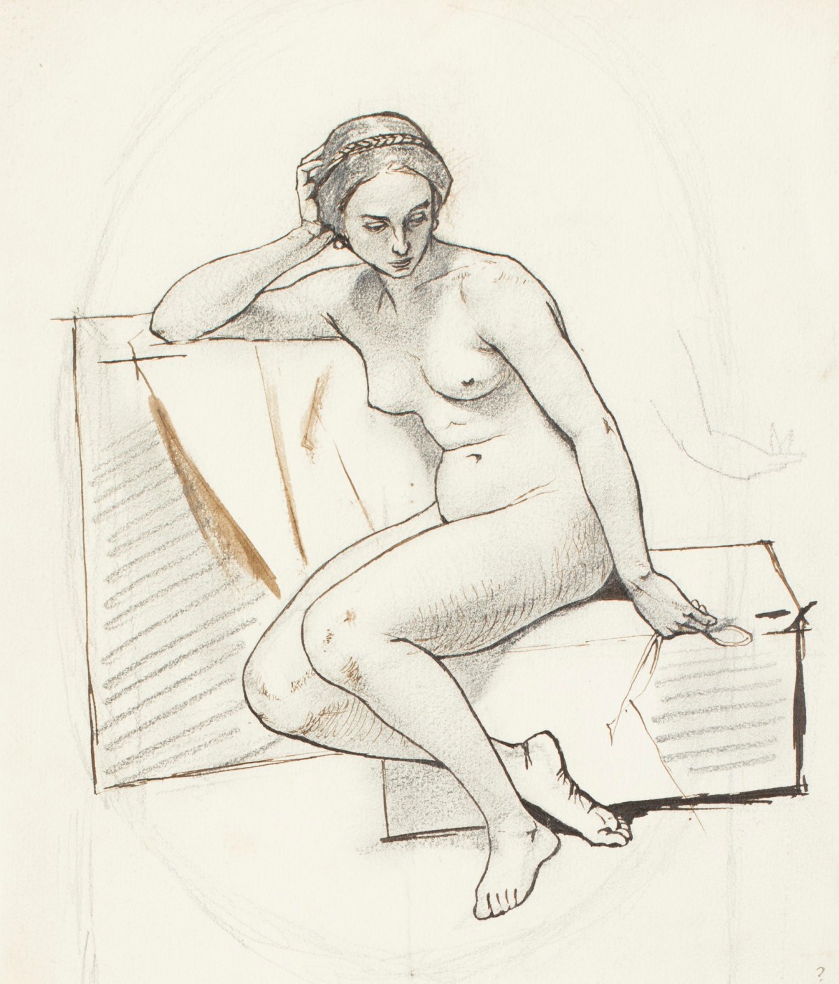 Henry Hugh Armstead RA, A seated female nude