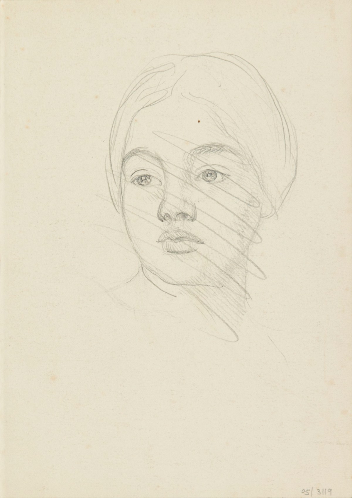 Sir George Clausen RA, Study of a female head for 'Renaissance'