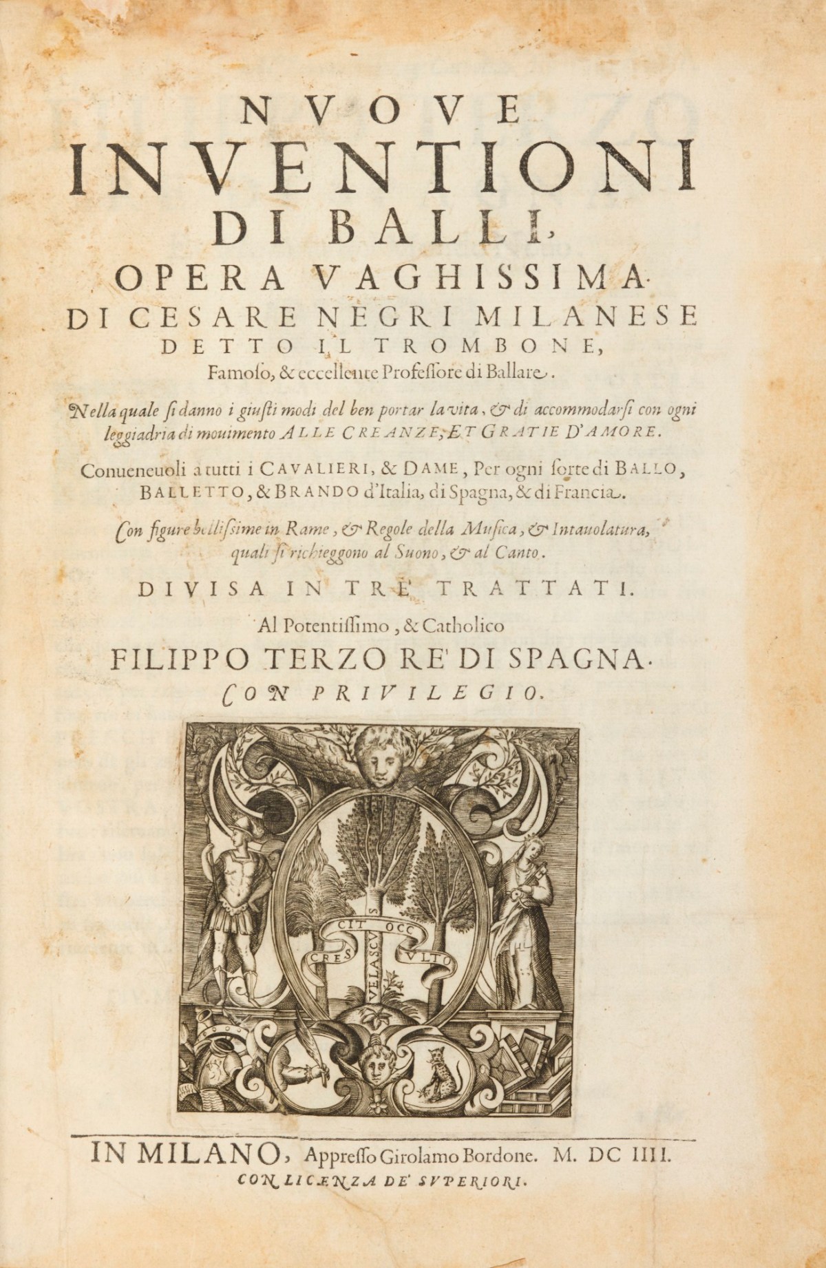 Cesare Negri, Title-page