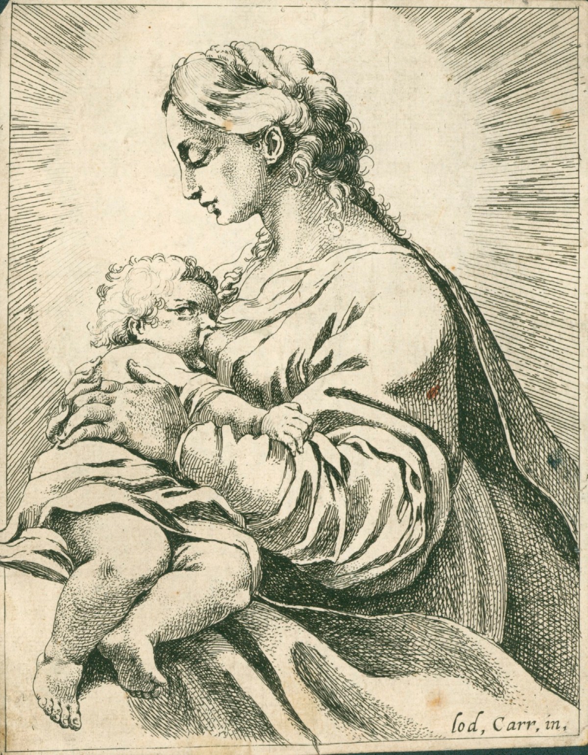 Lodovico Carracci, Madonna nursing the Christ Child