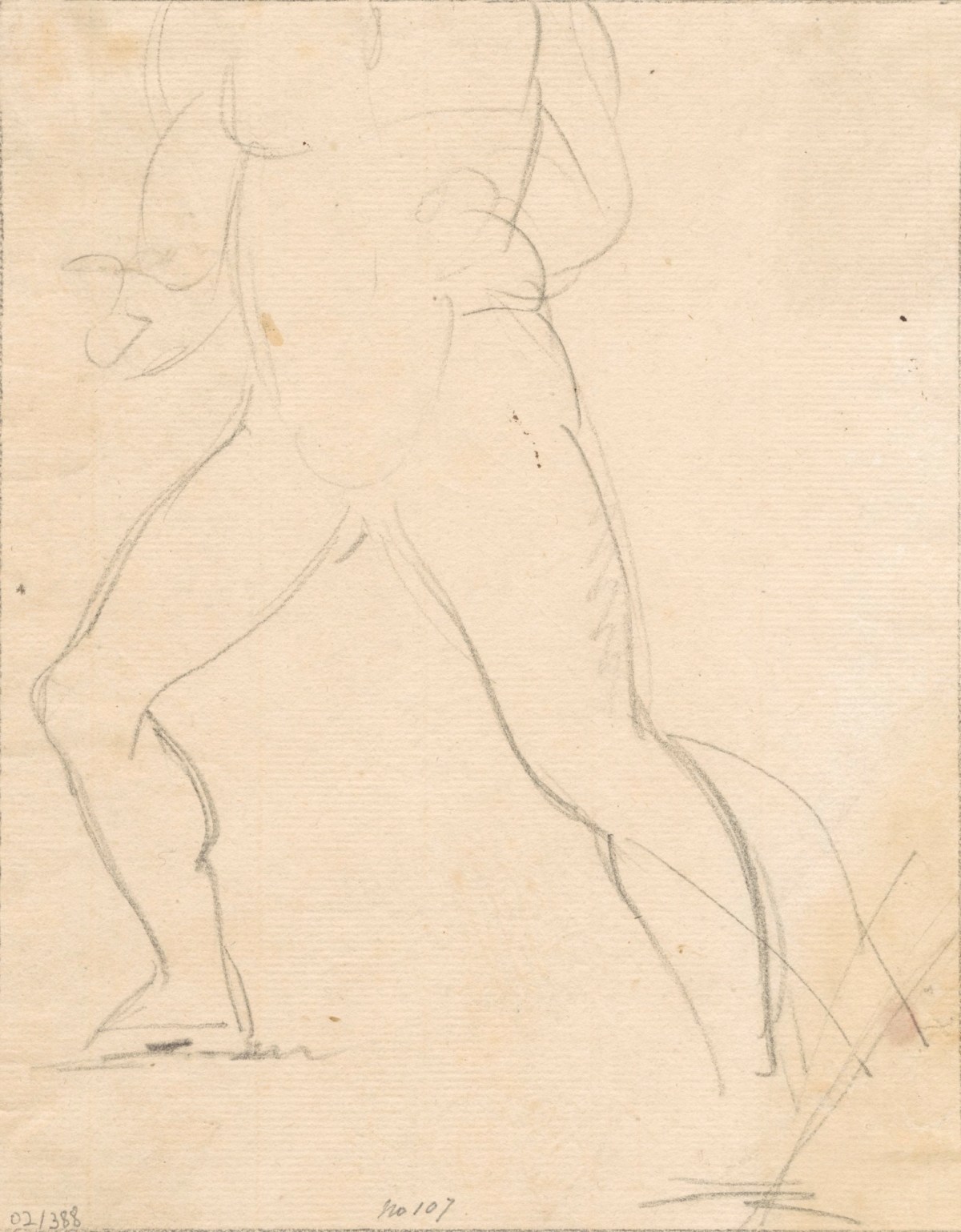 Benjamin Robert Haydon, Drawing of a standing male figure
