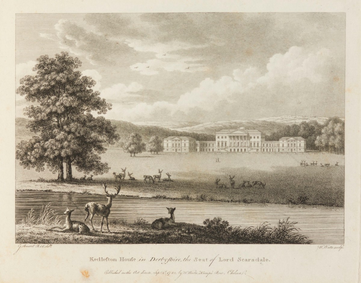 George Barret RA, Kedleston House in Derbyshire, the seat of Lord Scarsdale