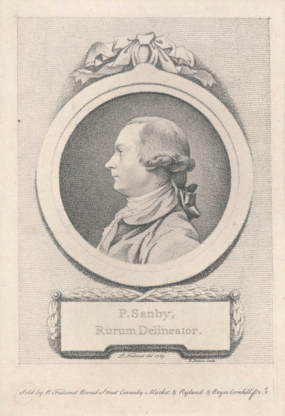 Pierre-Étienne Falconet, Portrait of Paul Sandby