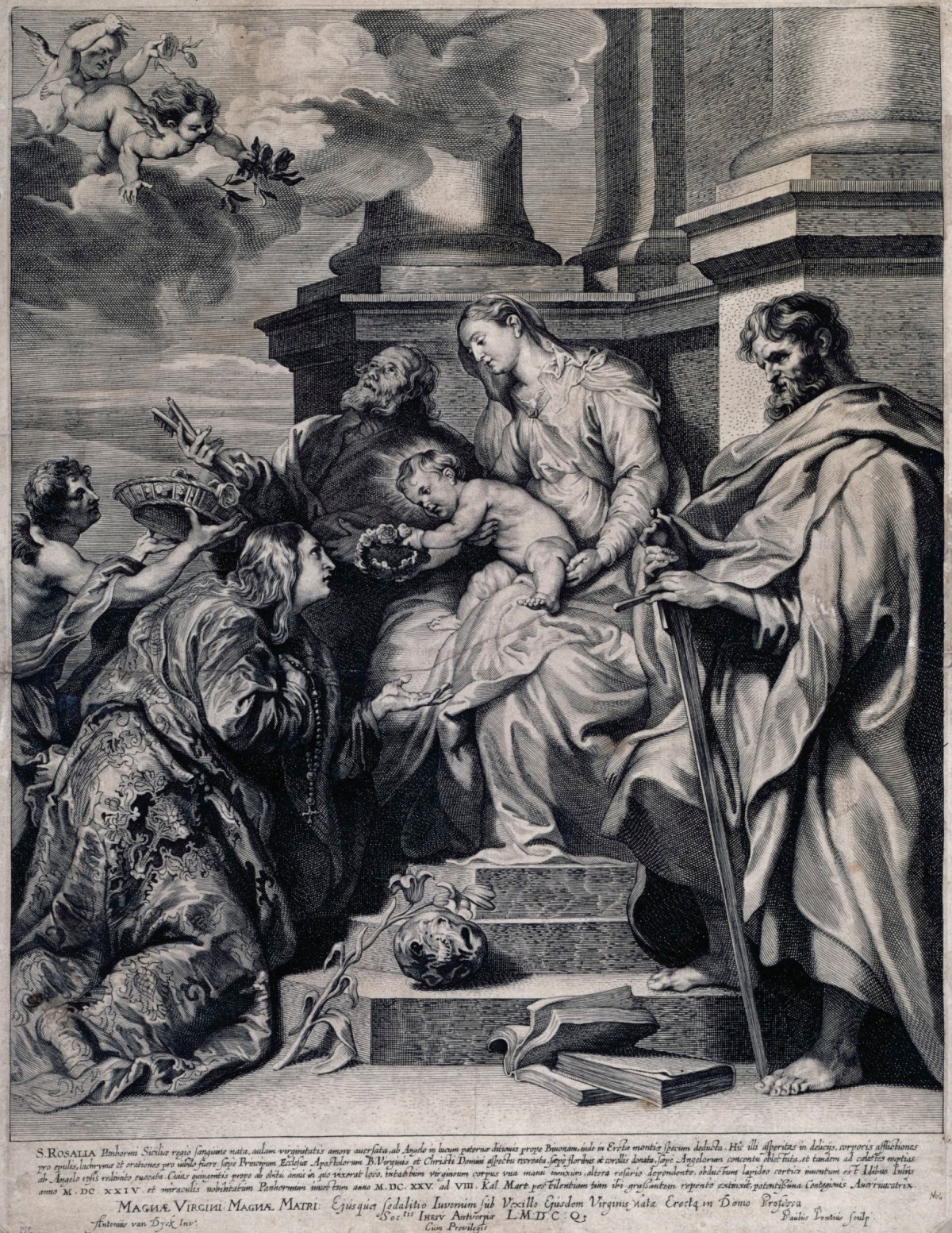 Paulus Pontius, Madonna and Child with the saints Rosalie, Peter and Paul