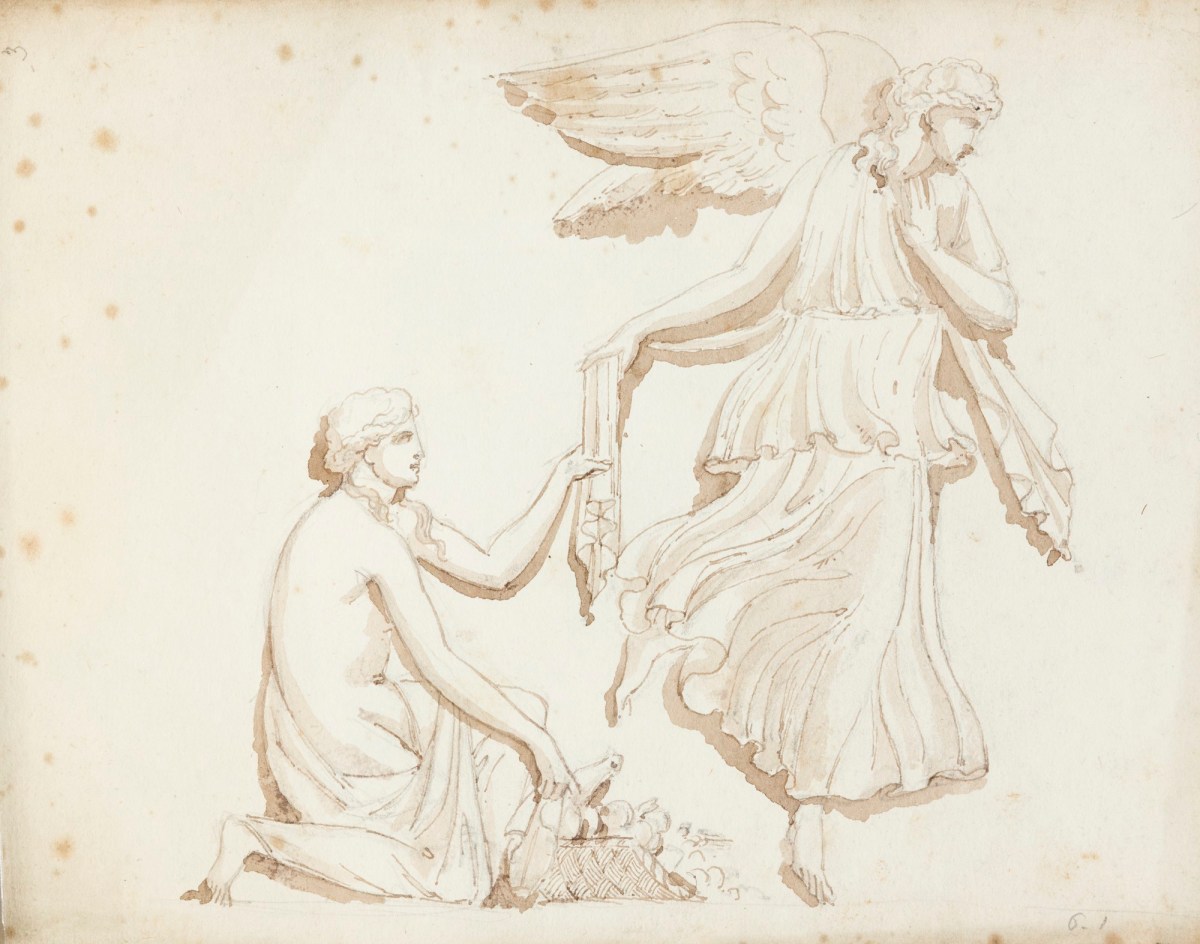Richard Westmacott the Younger RA, Sketch of two classical figures