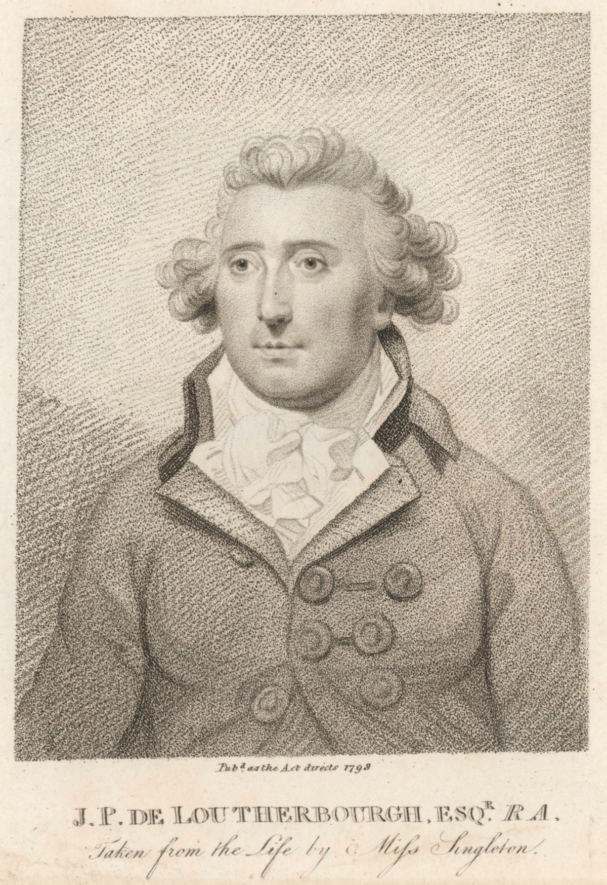 Sarah Singleton, Portrait of P.J. de Loutherbourg RA