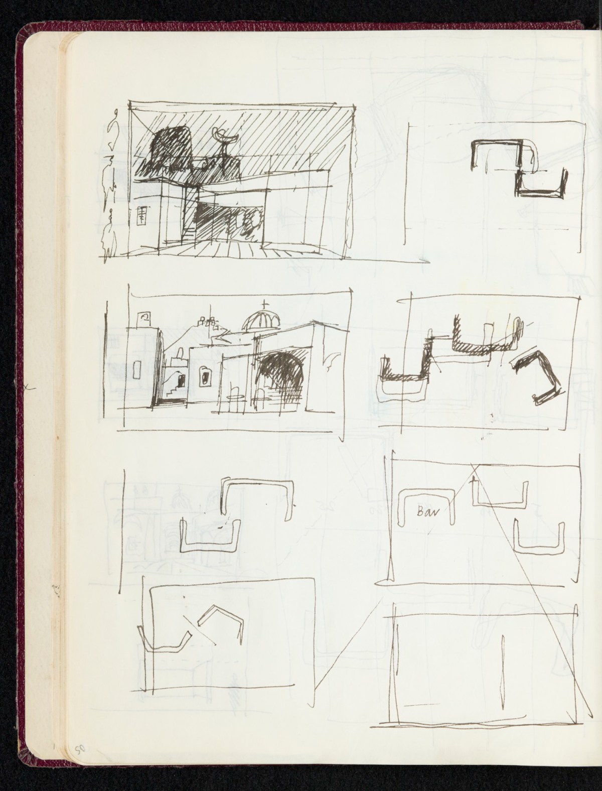 Sir Hugh Casson PRA, Sketchbook with designs and notes