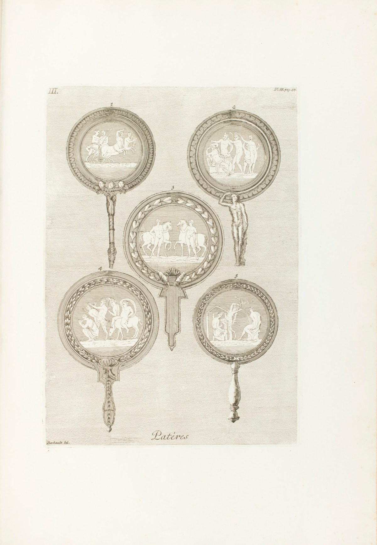 Jean Barbault, 'Des Pateres: Planche III.'