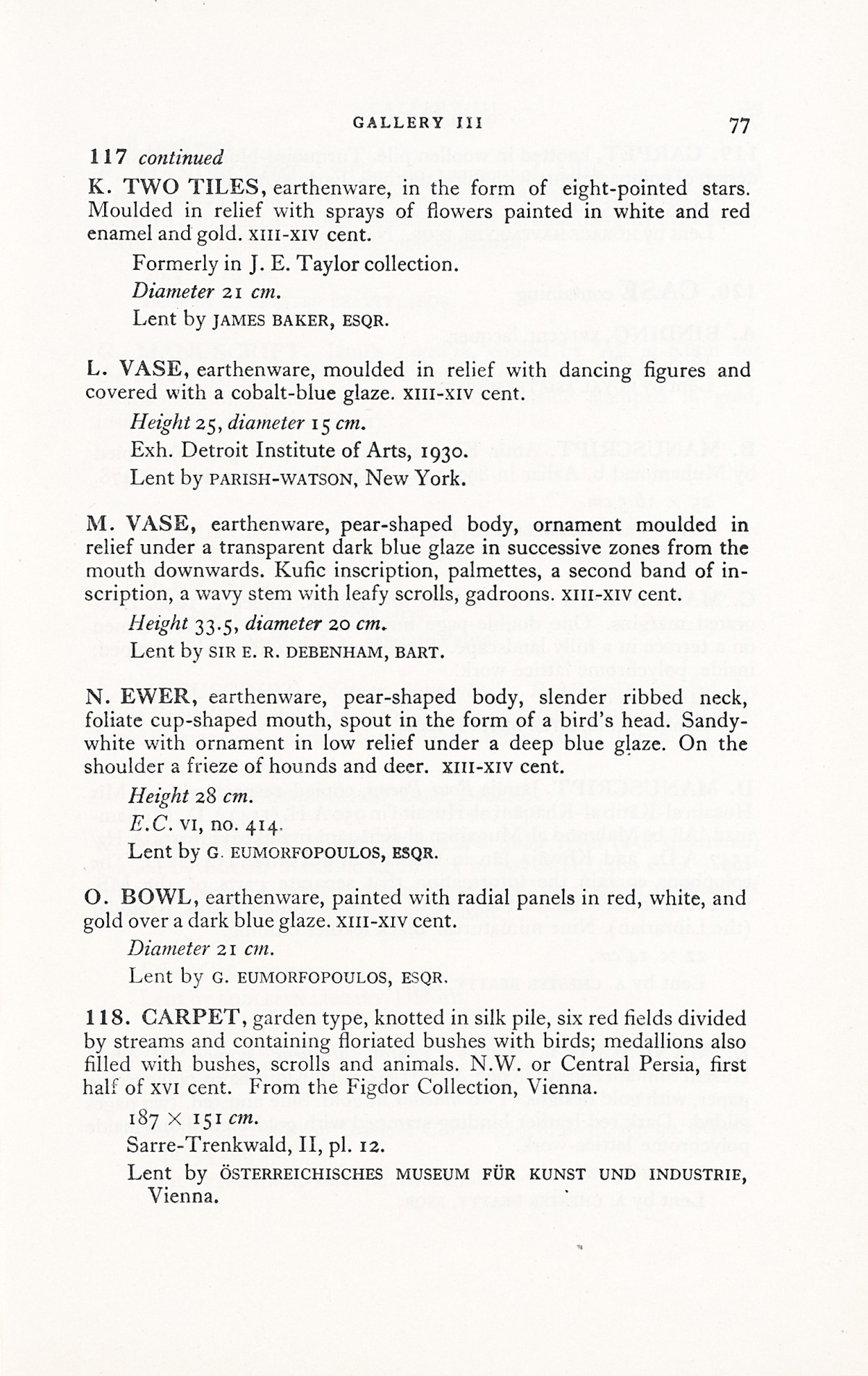 Page 105 of 1931 - International Exhibition of Persian Art