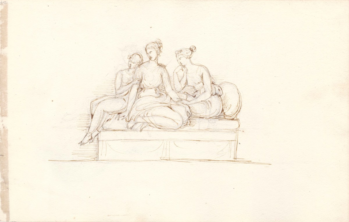 John Gibson RA, A group of three seated female figures