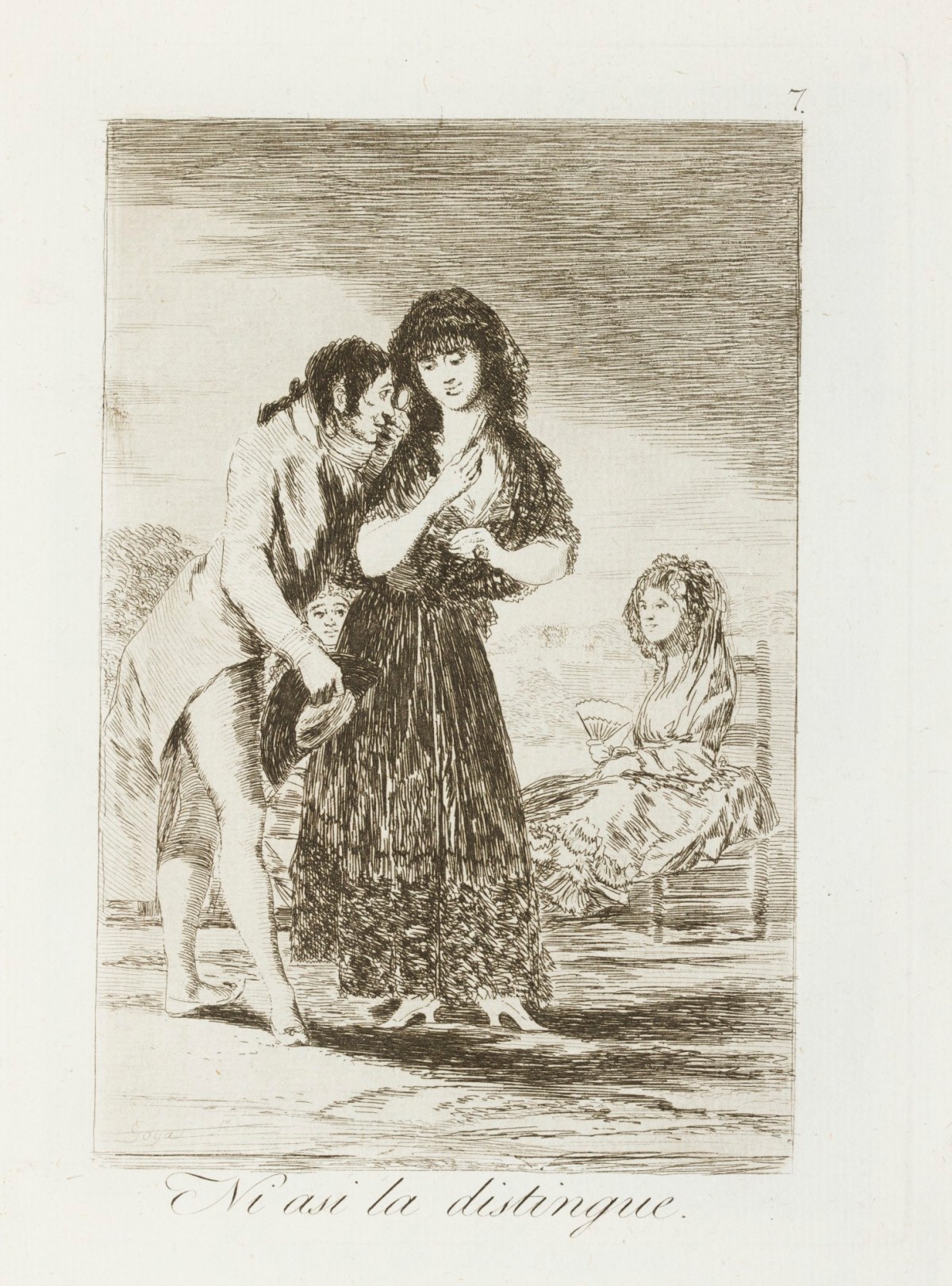 Francisco Goya, 'Ni asi la distingue.'