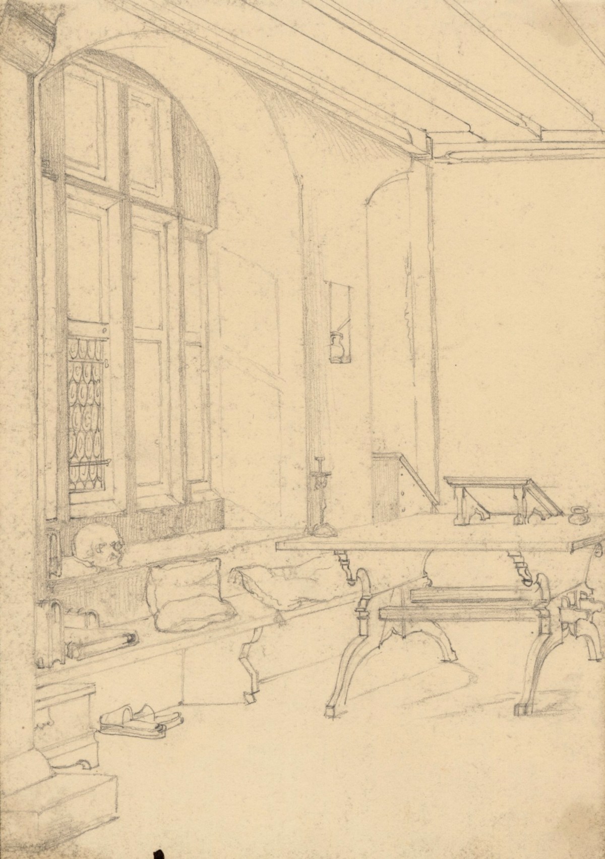 Solomon Alexander Hart RA, Interior of a medieval study