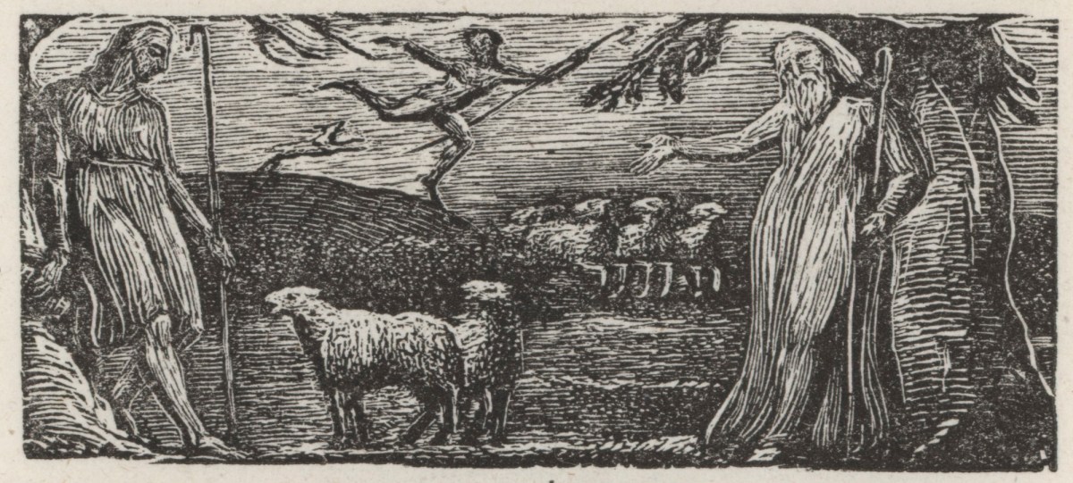 William Blake, Thenot Remonstrates with Colinet: Lightfoot in the Distance