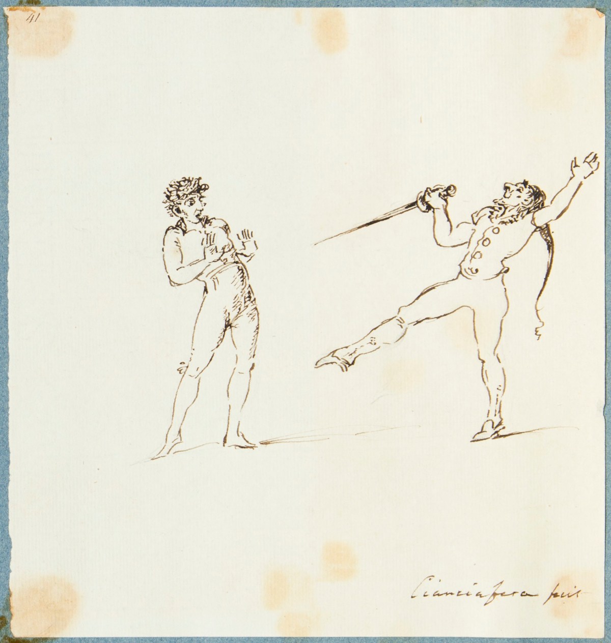 George Dance RA, Two male figures